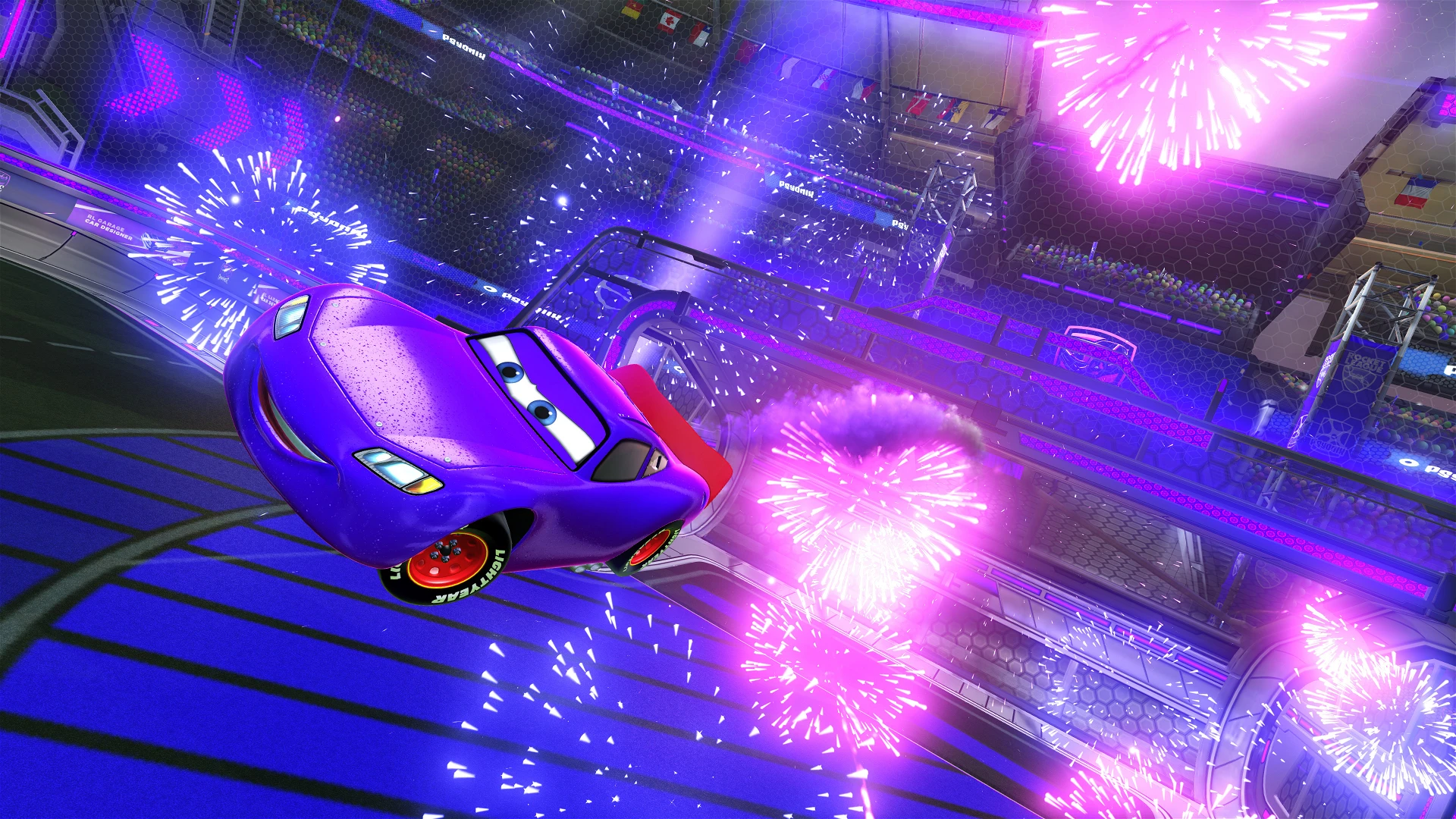 The Lightning McQueen Car Body Hits the Soccar Pitch in Rocket League