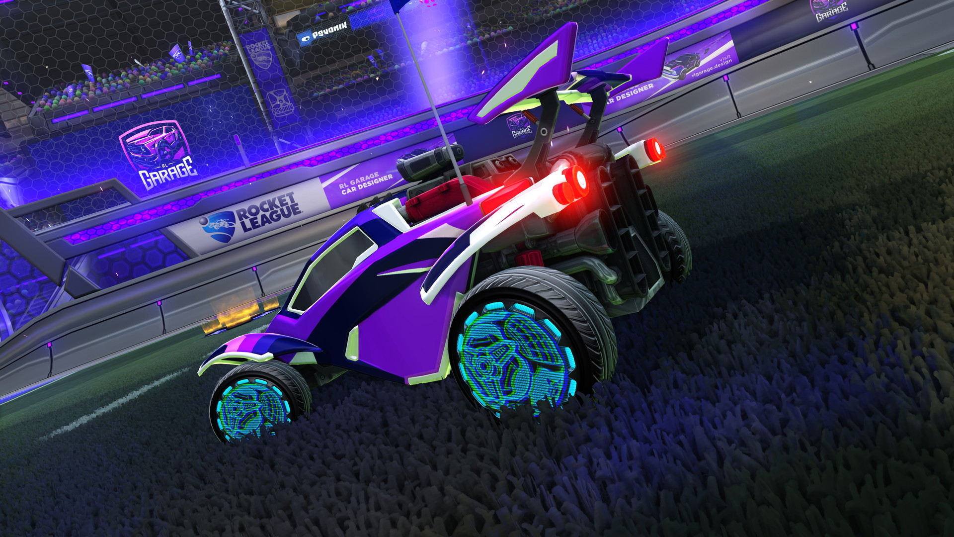 Sky Blue Ball-Life: Holographic Wheels | Rocket League Garage